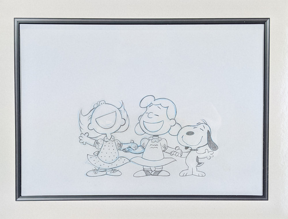 Peanuts Singing Production Drawing
